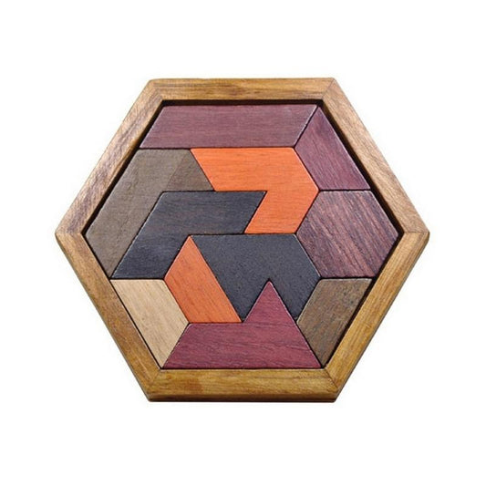 Wooden Hexagon Jigsaw Puzzles